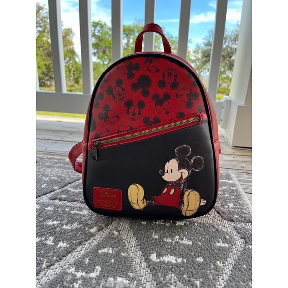 Loungefly Disney Mickey Mouse Backpack Bag Purse - Picture 1 of 9